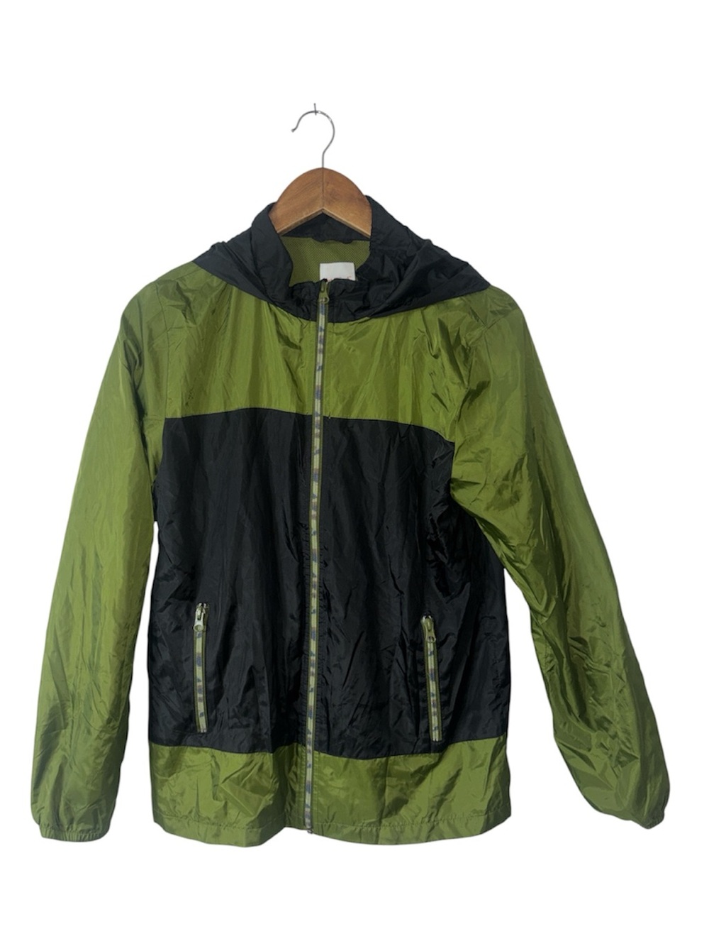 Cat & Jack Green Black Lightweight Windbreaker Jacket Coat Size Boys XL 16